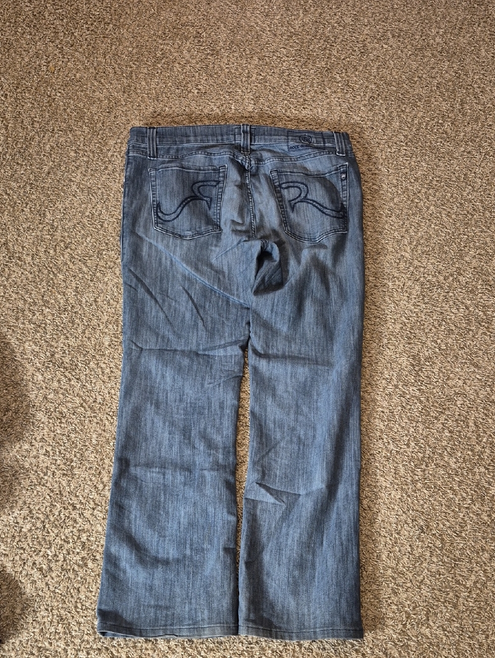 Y2k Rock & Republic Navy Denim Jeans with R&R Embroidery